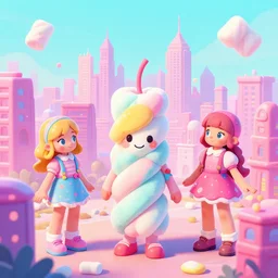 Candy Marshmallow City, Ilse Gort, Olya Bossak, artstation