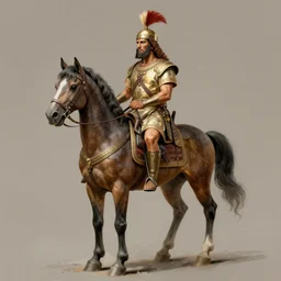 ancient numidian cavalryman, full shot, neutral background, highly detailed, digital painting, artstation, concept art, sharp focus, illustration, art by aleksi briclot, rutkowski