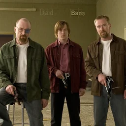 Paul Dano, Jake Gyllnehaal, and Ryan Gosling in Breaking Bad (2008), film still