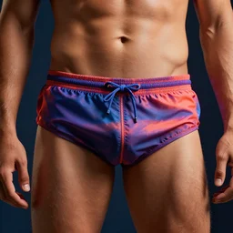 a product picture of men's swimwear, photographic filter, unreal engine 5, realistic, hyperdetailed, 8 k, cinematic, volumetric lighting, very realistic effect, hd, hdr, 4 k, sharp focus, octane render, ultra detailed, high resolution, trending on artstation in the style of albert dros glowing rich colors powerful imagery