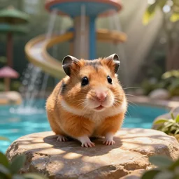 hamster in a waterpark