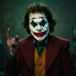 bob ross as the joker from batman arkham asylum, still from the movie, horror, dark lighting