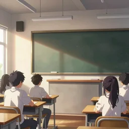school classroom, visual novel, anime