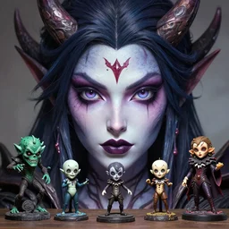 a hyper detailed face portrait of the queen of blades, wide eyes, diablo 4 lilith, sideshow figurines, cthulu, by tom bagshaw, artgerm, dorian cleavenger, zdzisław beksinski trending on artstation