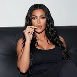 Kim Kardashian is smoking fat Blunt and she is very relaxed