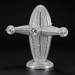 deep space 9, scale model, made of diamond