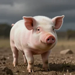 Photorealistic mutant piglet from winnie the pooh, octane render