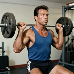 “Wallace Shawn pumping iron with Arnold Schwarzenegger vintage 24mm”