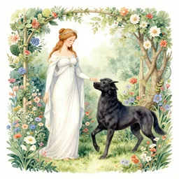 a biblical watercolor of bathsheba and black adonis in the garden of eden, flowers, intricate, elegant, highly detailed, digital painting, artstation, concept art, smooth, sharp focus, dynamic lighting by delphin enjolras, ultrarealistic, cinematic, octane render