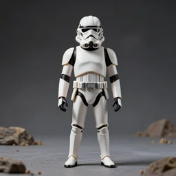 “an retro Star Wars action figure of Steven Spielberg”