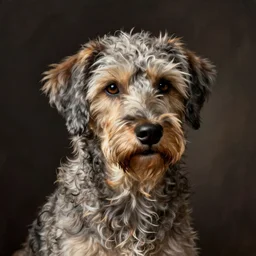 Portrait of a Huntaway dog by Edwin Megargee