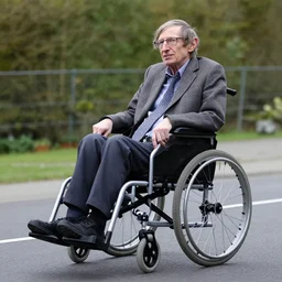 steven hawking on a flying wheelchair