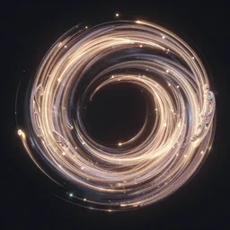 swirling tribal light streaks and ornate flowing light streams and smooth particle effects, unreal engine