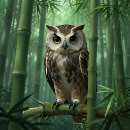 a kicune is hiding in a japanese bamboo forrest, eeyrie, horror, mystical, atmospheric, chinese watercolour, fantasy concept art by simon bisley, greg rutkowski, j. dickenson and victo ngai