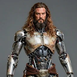 animatronic Jason Momoa, exposed mechanics, photo, Stan Winston studios, detailed, 4k