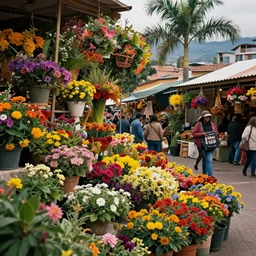 feria de las flores in medellin concept art, colorful, atmospheric