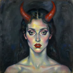 Chagall, portrait of a demon, Cecily Brown