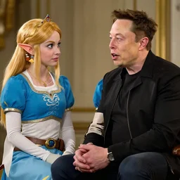 princess zelda is talking to elon musk zelda style
