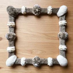 picture frame made out of cat claws