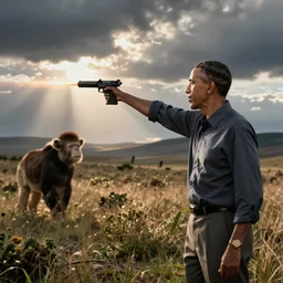 obama as harambe when he was getting shot