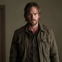 Film still of Arthur Morgan as Rick Grimes, from The Walking Dead (2010 TV Show)