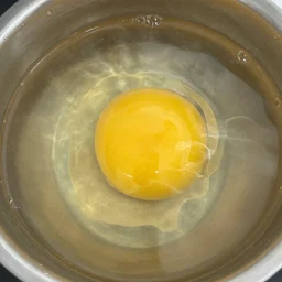 egg in boiling water