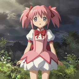 Anime key visual of Kyubey on the anime Madoka Magica