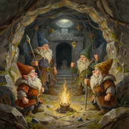 a beautiful painting of a dwarven mine art by keith parkinson and greg rutkowski and tim hildebrandt