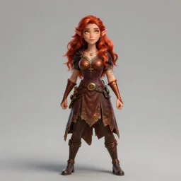 a spirited halfling sorcerer woman with red hair, freckles like bronze scales, gold eyes, therapist, witch's outfit, character art, full body art, Dungeons and Dragons, D&D, trending on artstation, artgerm, 4k ultra hd, sharp focus, digital art by Ilya Kuvshinov and Ross Tran,