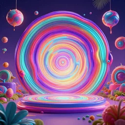 Psychedelic visuals, 3d