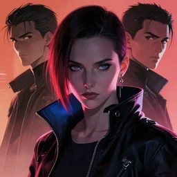 kerli koiv, cyberpunk, bladerunner, character portrait, sharp, digital matte painting, anime key art by yoshitaka amano, greg rutkowski, wlop, dramatic lighting, trending on artstation