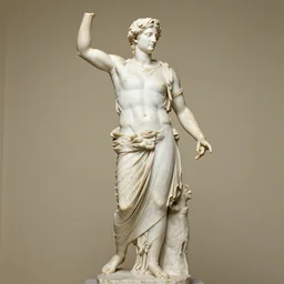 a greek marble statue of mediocrates