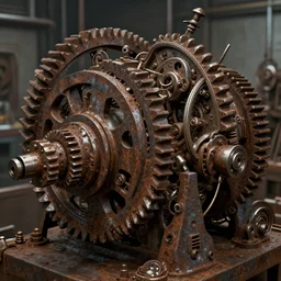 a close up of a machine made of teeth, rusty meat machine, bio factory, concept art by giger, cgsociety, assemblage, greeble, grotesque