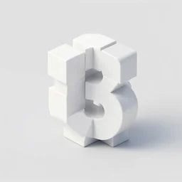 3 d orthogonal view, small number of tetris blocks, simple, white, trending on pinterest, keyshot 1 1