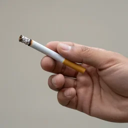 very accurate photo, very coherent image, hyper realistic photo of a human hand with a burning cigarette in it, by Omar Reda, Tim Booth, award-winning shot