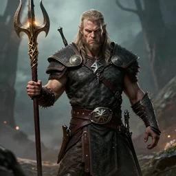 a mix between a barbarian and a warlock, male, by robert kirkman