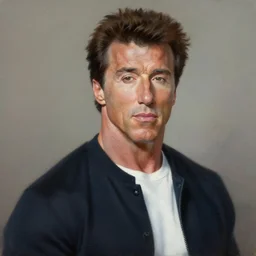 a beautiful painting of sylvester stallone by aaron horkey, trending on artstation