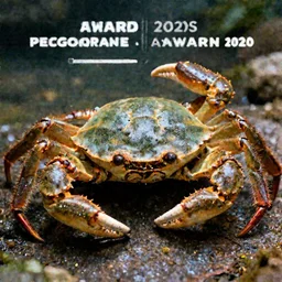 Medium close up of a crab, award winning photo