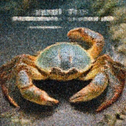 Medium close up of a crab, award winning photo