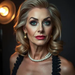 studio portrait of lindsey graham in full drag dressed in drag dressed as a woman makeup, 8 k, studio lighting, key light, back light, sequents,