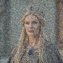 photo of a beautiful nordic queen with ornate crown and cloak, 35mm