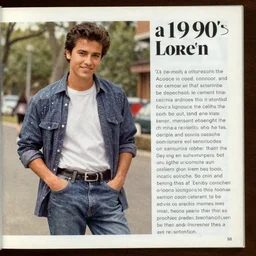 a photo and text, 1 9 9 0's photograph magazine.