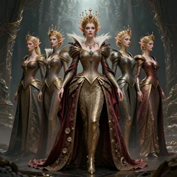 queen of elves, 4 k, intricate, jaw dropping, gorgeous, surreal, octane render