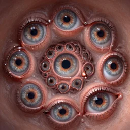 recursive fractal eyes, repeating leye, tear, eyeshadow, circles, eyeing, sight, seye, fractal insane, intricate, highly detailed, digital painting, artstation, concept art, smooth, sharp focus, illustration, unreal engine 5, 8 k, art by artgerm