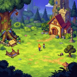scene from a fantasy point and click 2 d graphic adventure game, art inspired by thomas kinkade, king's quest, sierra entertainment games