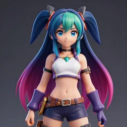 generate a realistic version of megumin character design, fine face, vibrant, unreal engine 5 render