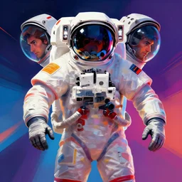 symmetry!! adventure time portrait of an astronaut, stilish, colorful, angular, highly detailed, dynamic lighting, digital art, digital painting, artstation, terence nielsen, sharp focus, illustration, art by artgerm and greg rutkowski and moebius, 8 k