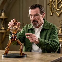 gustavo fring from breaking bad, playing golem from the lord of the rings, high quality, photorealistic, cinematic, 8 k