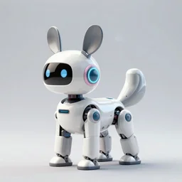 product photo of a futuristic stylized pet robot, kindchenschema, large ears, large tail, by artgerm and greg rutkowski and marc newson and zaha hadid, behance lemanoosh, alphonse mucha, otter capybara mix, side view, volumetric light, detailed, octane render, midsommar - t