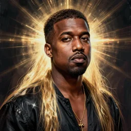 Portrait of Kanye West as the god-emperor of mankind